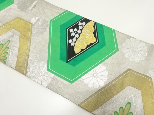 JAPANESE KIMONO / ANTIQUE VARIATION OF TORTOISESHELL PATTERN / WOVEN P